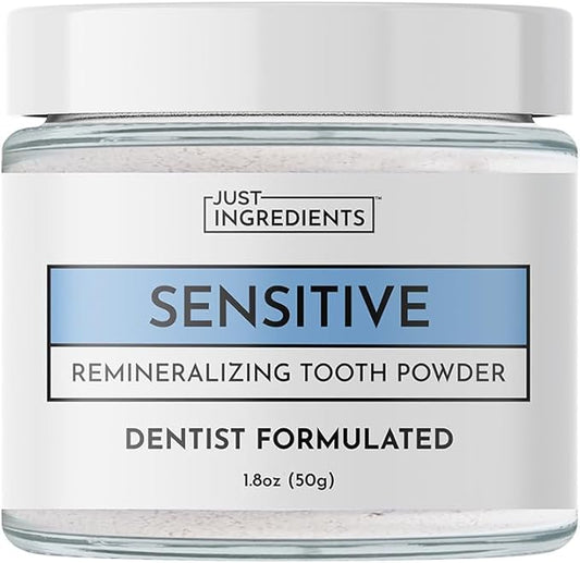 Remineralizing Tooth Powder – Fluoride-Free Oral Care – Gently Cleans & Whitens – Supports Strong Teeth & Fresh Breath – Vegan, Non-GMO (Regular, Sensitive)