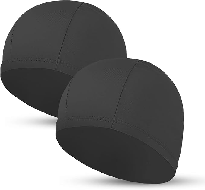 2pcs Cloth Swim Caps for Both Women & Men & Kids Fabric Durable Non-Waterproof Elastic Swimming Pool Cap Bathing Cap for Long and Short Hair-StrideForce Fitness