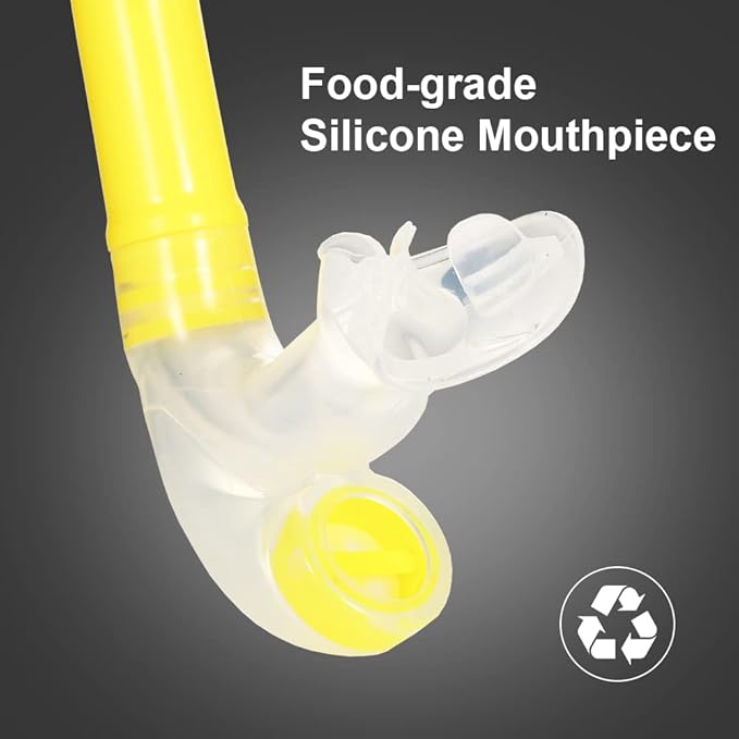 Swim Snorkel for Lap Swimming,Adult Swimmers Snorkeling Gear for Swimming Snorkel Training in Pool and Open Water,Snorkle Center Mount Silicone Mouthpiece One-Way Purge Valve-StrideForce Fitness