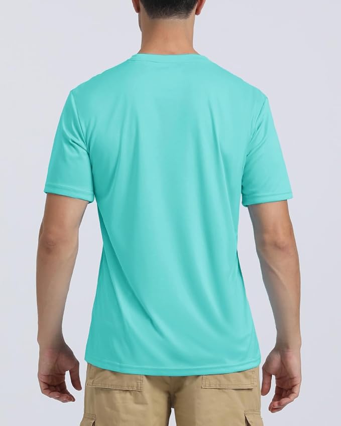 Boladeci Men's Swim Shirt Short Sleeve UPF 50+ Sun Protection SPF UV Moisture Wicking Lightweight Quick Dry Rash Guard-StrideForce Fitness