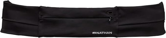 Nathan Running Belt Adjustable Fit Zipster, Zippered, Weather-Resistant Pocket & Two Quick-Stash Pockets for Running Gear, Running Fanny Pack, Walking, Hiking, Gym-StrideForce Fitness