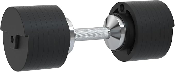 SNODE AD80 Drop Proof 80 lbs Adjustable Dumbbell Set -Adjustable Weights with Cast Iron Plates and Cradle, Knurled Handle, Fast Adjust, Compact Home Gym Equipment for Bench & Press-StrideForce Fitness