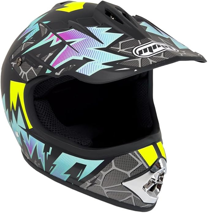 MMG Adult Motorcycle Off Road Helmet DOT - MX ATV Dirt Bike Motocross UTV - with Goggles-StrideForce Fitness