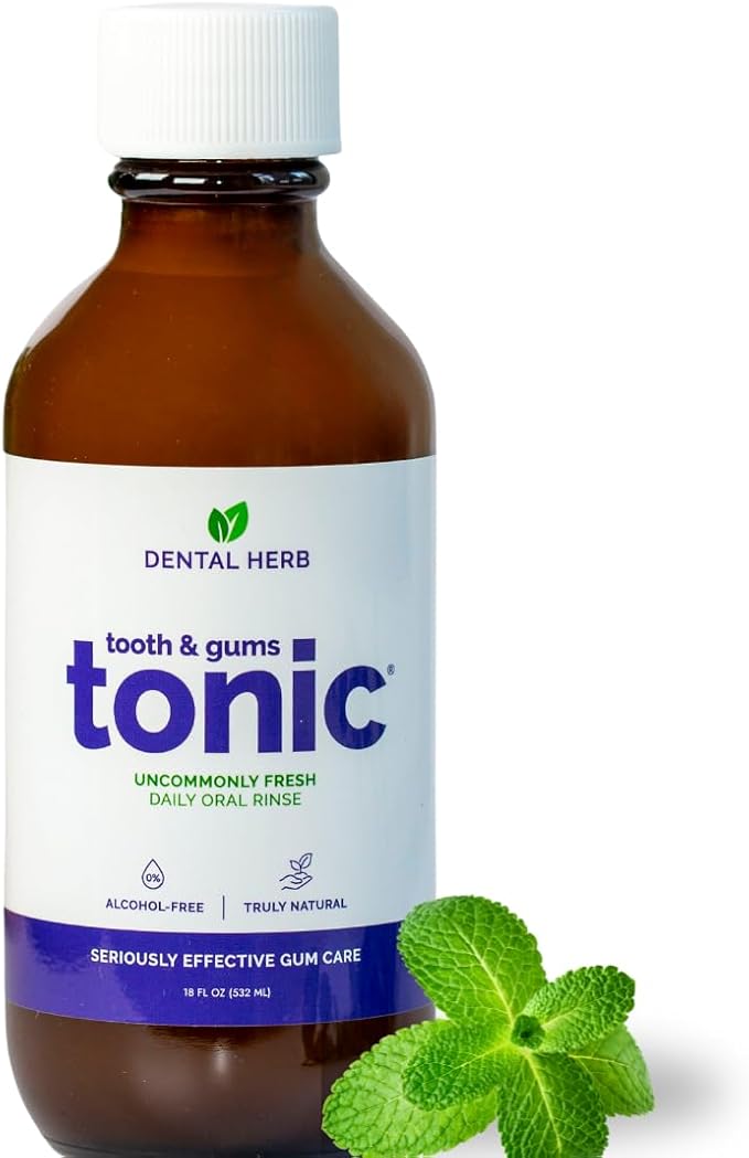 Soothe Gums & Freshen Breath Naturally | Herbal Oral Rinse with Essential Oils | Alcohol-Free, Fluoride-Free Mouthwash | Plant-Based Oral Care | Tooth & Gums Tonic by Dental Herb Company