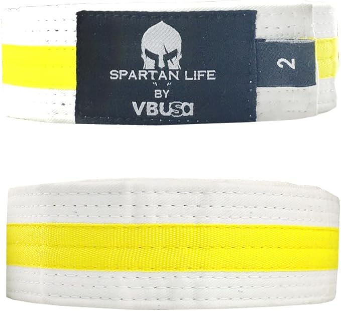 Karate Belt, All-Purpose Martial Arts Belt, Judo, Taekwondo Belt, Durable MMA Color Rank TKD Belt Size 0-6.-StrideForce Fitness