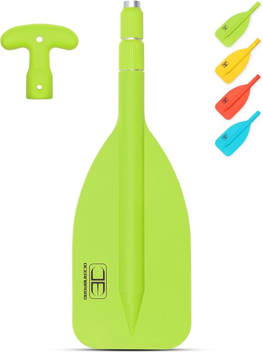 OCEANBROAD Telescoping Emergency Paddle 21''-42''（Assembling Required）/26''-54'' Aluminium Shaft for Kayaking Boating Canoeing River Tubing-StrideForce Fitness