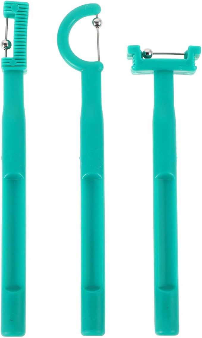 3pcs Boy Girl Tongue Trainer Oral Muscle Training Set Green Tongue Tip Exercise Tools for Speech Clarity and Rehabilitation for Home School Use
