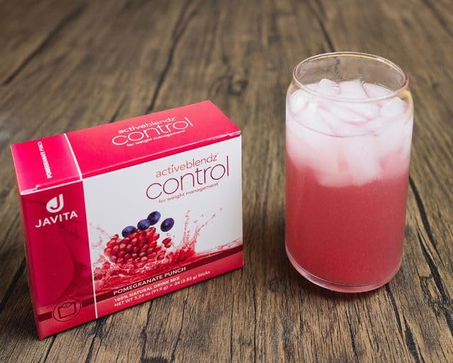 Javita Control Fruity (Acai, Pomegranate) Drink Mix Beverage with Slimming Herbs (Garcinia Cambogia, Gymnema Sylvestre) to Help Support Healthy Lifestyle, Appetite (1 Box/24 Sticks)-StrideForce Fitness