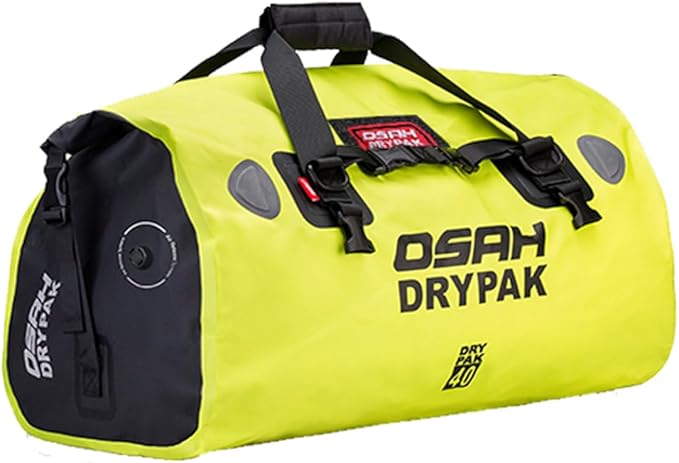 Waterproof Duffel& Luggage Bag - Motorcycle Dry Bag Tail Saddle Bags with Roll Top Closure,Large Storage Space,for Camping, Kayaking, Fishing & Traveling(JungleGreen, 40L)-StrideForce Fitness