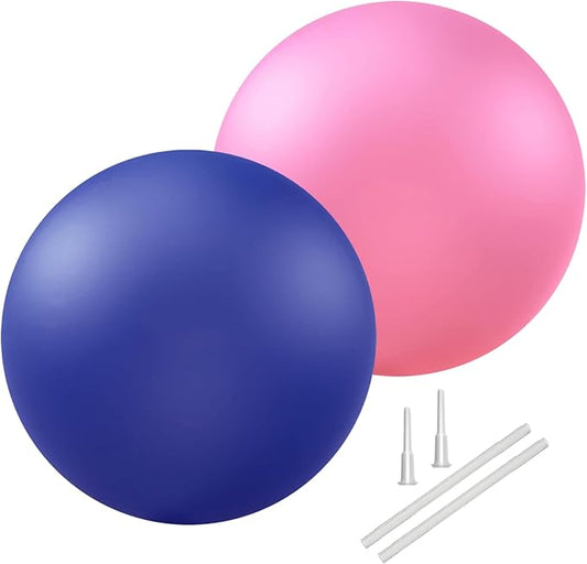 Soft Pilates Ball 9 Inch, Ideal Small Exercise Ball Between Knee Squeeze for Physical Therapy Yoga Core Medicine Abs Pt Bouncy, Mini Rubber Fitball Barre Workout Equipment for Women Men Kid Toddler-StrideForce Fitness