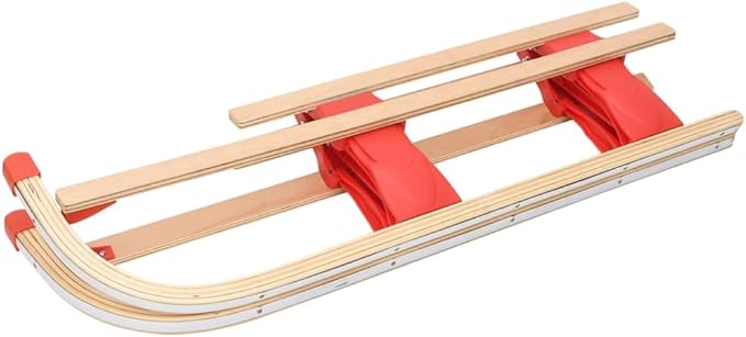 SKM Folding Sledge Wood 110 cm (Weight-10KG)-StrideForce Fitness