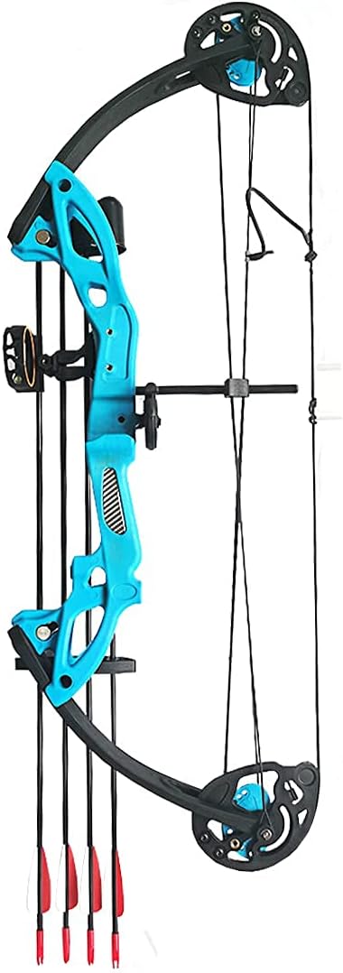 Compound Bow Archery for Youth and Beginner, Right Handed,19”-28” Draw Length,15-29 Lbs Draw Weight, 260 fps-StrideForce Fitness