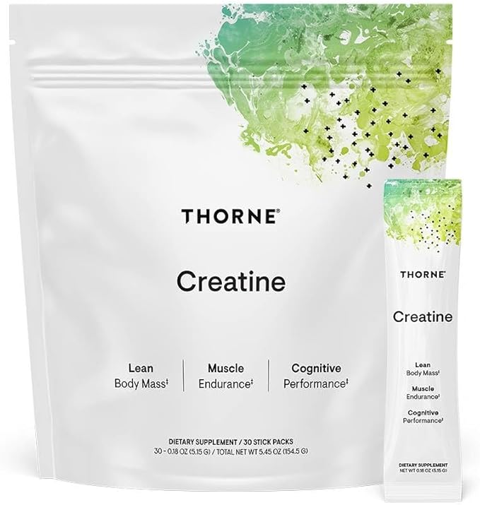 THORNE Creatine - Micronized Creatine Monohydrate Powder - Support for Muscles & Cognitive Function* - for Women & Men - Unflavored - NSF Certified for Sport - 5 g per Serving - 30 Servings-StrideForce Fitness