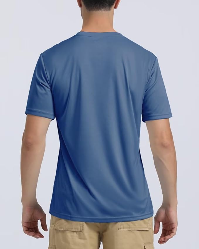 Boladeci Men's Swim Shirt Short Sleeve UPF 50+ Sun Protection SPF UV Moisture Wicking Lightweight Quick Dry Rash Guard-StrideForce Fitness