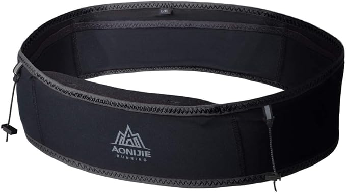 AONIJIE Hydration Belt Running Fanny Pack, with 250ml Soft Water Bottle Flask Phone Holder for Trailing Running Climbing Jogging Cycling Workout Fitness 3 Colors (Black, L/XL)-StrideForce Fitness