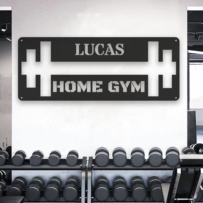 Custom Gym Sign, Sport Metal Wall Art,Personalized Fitness Room Sign, Home Decor,Gym Metal Wall Decor-StrideForce Fitness
