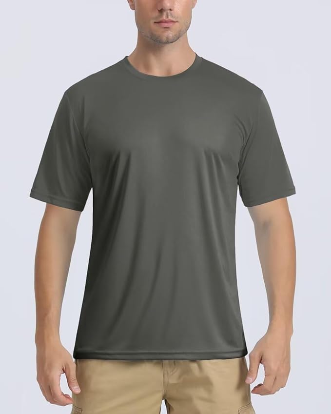 Boladeci Men's Swim Shirt Short Sleeve UPF 50+ Sun Protection SPF UV Moisture Wicking Lightweight Quick Dry Rash Guard-StrideForce Fitness