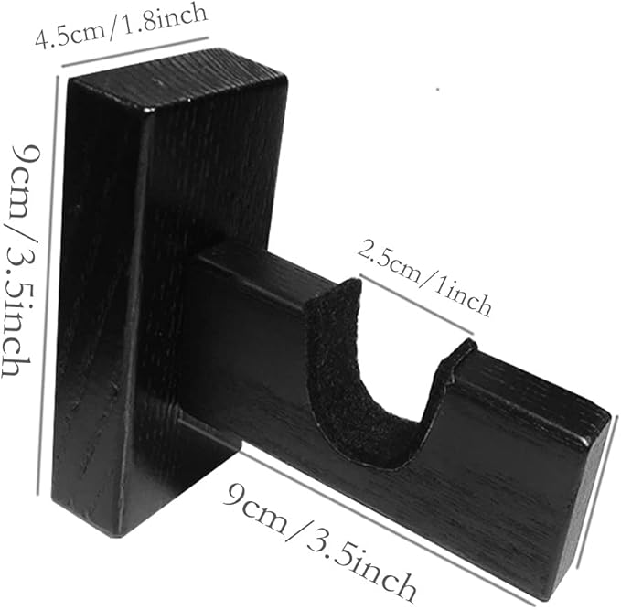 2Pieces Hockey Stick Display Wall Mount - Horizontal Wood Hanger Rack - Bracket-StrideForce Fitness