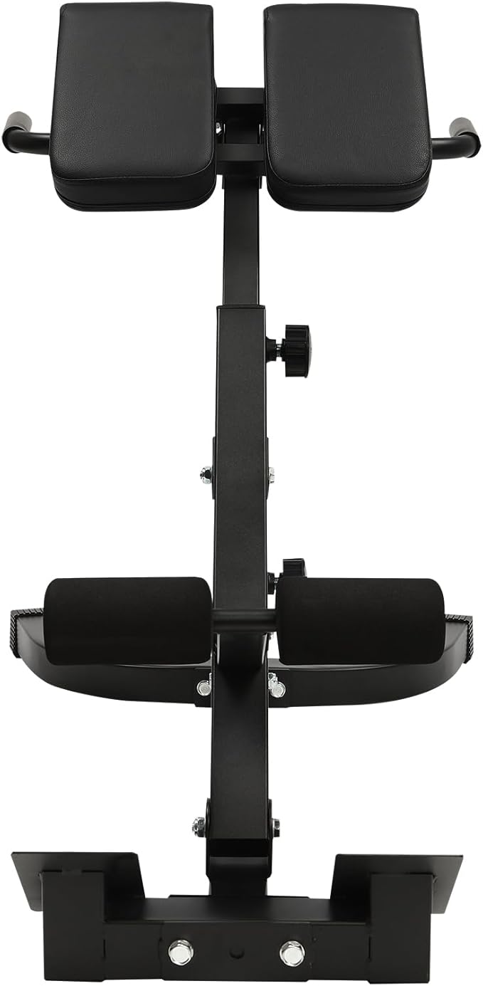 Multi-Functional Roman Chair Back Extension Machine, 8-Level Adjustable Hyperextension Bench Ab Sit Up Bench Upper and Lower Body Workout Machine Build Muscle for Gym, Home-StrideForce Fitness