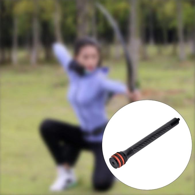 Life 8 inch Bow Arrow Shock Absorber, Carbon Fiber Rubber Archery Accessories for Sports Hunting, Compound Bow Stabilizer Accessory for Limb-StrideForce Fitness