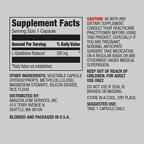 Amazon Elements Glutathione 500mg 60 Capsules-StrideForce Fitness