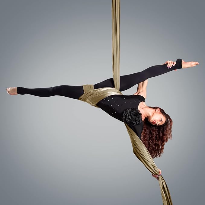 PRIOR FITNESS Aerial Silks Kit Colorful 9/15/20 Yards 40D Nylon Fabric Hammock Set With Hardware & Guide for All Levels Of Aerial Yoga Practice and Acrobatic Flying For Adults Aerial silk-StrideForce Fitness