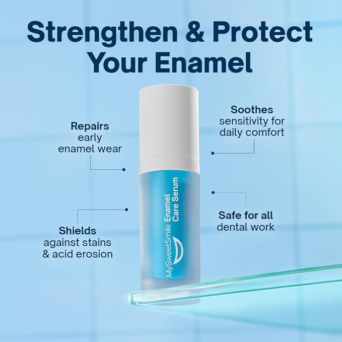 MySweetSmile nHA+ Enamel Care Serum - Sensitive Teeth Relief with Hydroxyapatite - Tooth Repair & Remineralise Enamel - Mint Flavour Sensitive Toothpaste - 30mL