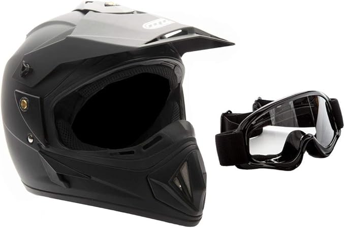 MMG Adult Motorcycle Off Road Helmet DOT - MX ATV Dirt Bike Motocross UTV - with Goggles-StrideForce Fitness