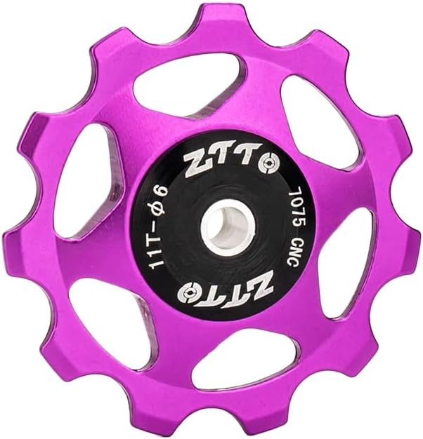 ZTTO Guide Pulley Bike Rear Derailleur Pulley Wheels, Colorful Aluminum Alloy 11T 13T CNC Road Bike Guide Roller Bicycle Derailleur 4mm 5mm 6mm for MTB, Road Bike-StrideForce Fitness
