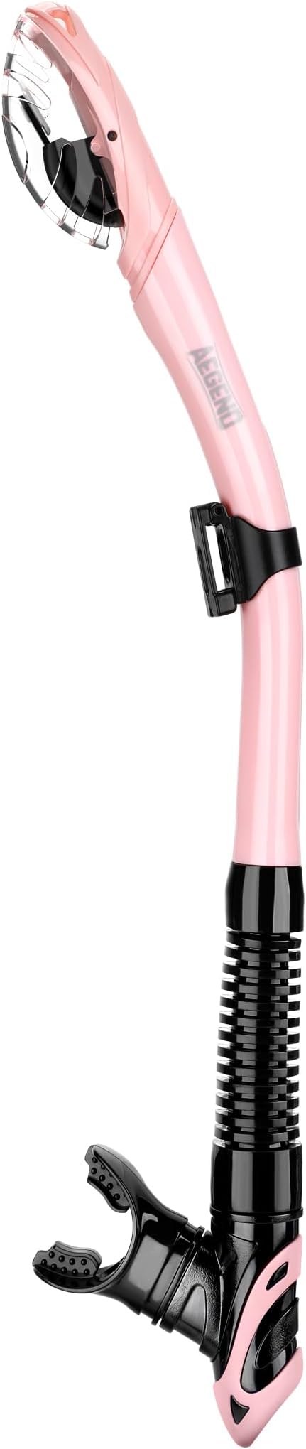 Aegend Dry Snorkel, Dive Mask Easy-Breath Free Diving Snorkel for Snorkeling Scuba Diving Freediving Swimming, with Top Dry Valve and Food-Grade Silicone Mouthpiece-StrideForce Fitness