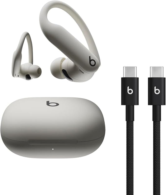 Beats Powerbeats Pro 2 - Wireless Bluetooth Earbuds with USB-C Charging Cables (1.5 m) - Quick Sand-StrideForce Fitness