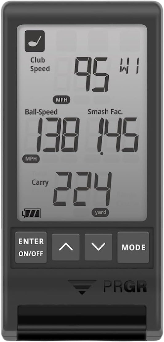 HS 130-A Portable Golf Launch Monitor | Doppler Radar Measures Club & Ball Speed, Smash Factor, Total & Carry Distance | Tracks Swing Speed Training Aids-StrideForce Fitness