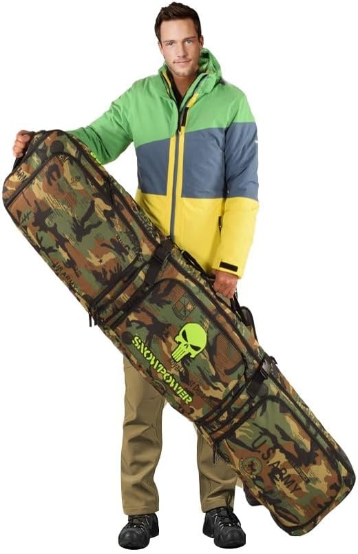 UNISTRENGH Waterproof Snowboard Bag Multi-compartment Adjustable Durable Snow Sports Equipment Backpack Bags for Air Travel-StrideForce Fitness