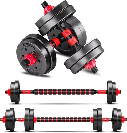 Adjustable-Dumbbells-Sets,Free Weights-Dumbbells Set of 2 Convertible To Barbell A Pair of Lightweight for Home Gym,Women and Men Equipment-StrideForce Fitness
