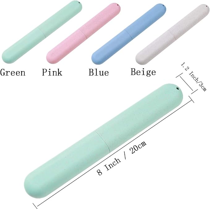 4 Pack Travel Toothbrush Case, Portable Breathable Toothbrush Holder for Travel/Camping/School/Home
