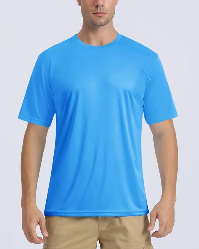 Boladeci Men's Swim Shirt Short Sleeve UPF 50+ Sun Protection SPF UV Moisture Wicking Lightweight Quick Dry Rash Guard-StrideForce Fitness