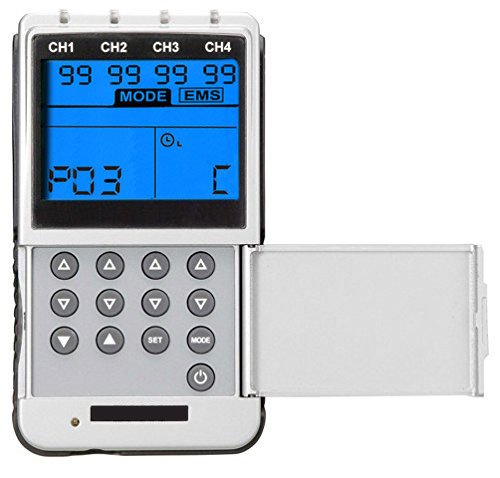 906A Premier 4 Channel Rechargeable - TENS EMS Combo Muscle Stimulator for Pain Relief and Muscle Strengthening-StrideForce Fitness