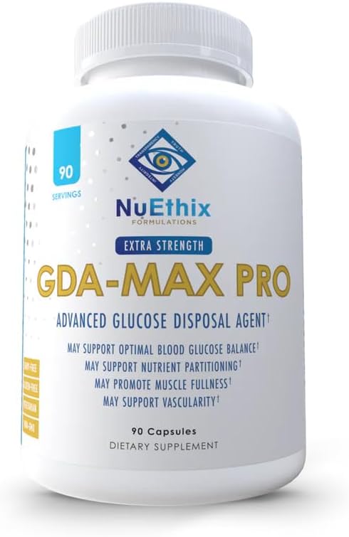NuEthix Formulations GDA-MAX PRO, Double Berbine HCL Supplement, Supports Glucose Metabolism, Weight Management, Immune Support, Heart Health - Non GMO, Gluten Free, Dairy Free, 90 Count-StrideForce Fitness