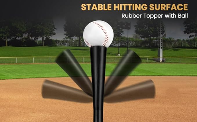 T-Ball Set with Baseball for Adults and Kids Softball Tees for Hitting T Ball Batting Tee Teeball Tee Batting Tees for Softball Batting Tees for Softball Tee Ball Set-StrideForce Fitness