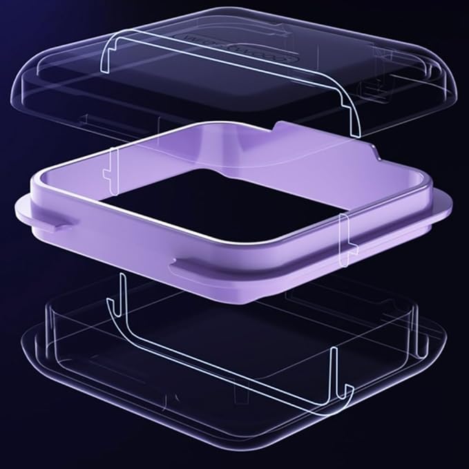 Retainer Case,Cute Mouthguard Case with Mirror,Slim Night Mouth Guard Case with Lid Hinge,Aligner Case,Inner Size 2.56, 2.36, 0.79inch