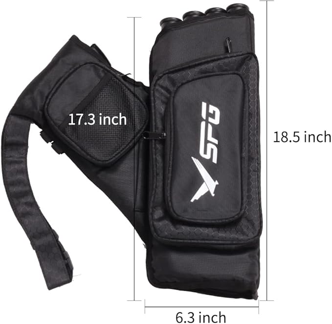 SOPOGER Archery Hip Quiver for Arrows - 3 or 4 Tube Bow Belt Quiver Waist Hanged for Youth Teens Adults Compound Bow Recurve Bow Target Shooting-StrideForce Fitness