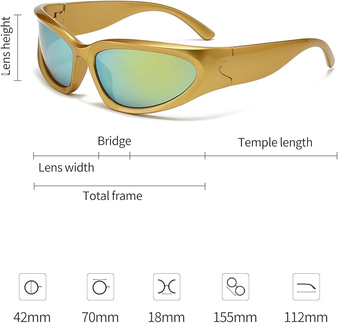 SOAR&EAGLE Y2K 3Pack Polarized sunglasses Wrap Around Men's Women's sunglasses Fashion Sport Shades Sun Glasses-StrideForce Fitness