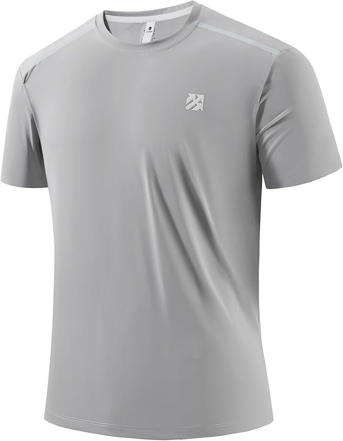 Mens Seamless Workout T-Shirts Lightweight Moisture Wicking Running Hiking Camping Tennis Pickleball Shirts for Men-StrideForce Fitness