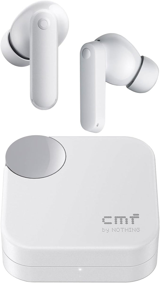 CMF Buds 2a Wireless Earbuds 2025 New Active Noise Cancelling 42dB Hybrid ANC Bluetooth Headphones, 12.4mm Dynamic Driver for Big Bass, 4 Mic Clear Call, Sport Ear Buds for iPhone, Android, Light Grey-StrideForce Fitness