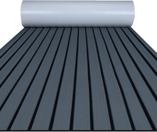 FOCEAN Boat Flooring EVA Foam Boat Decking Faux Teak Marine Flooring Boat Mat Boat Carpet Sheet for Motorboat RV Yacht Kayak Surfboard, 94.5"x 47.2"/35.4"/23.6"/15.7"-StrideForce Fitness