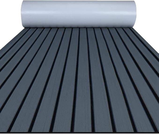 FOCEAN Boat Flooring EVA Foam Boat Decking Faux Teak Marine Flooring Boat Mat Boat Carpet Sheet for Motorboat RV Yacht Kayak Surfboard, 94.5"x 47.2"/35.4"/23.6"/15.7"-StrideForce Fitness