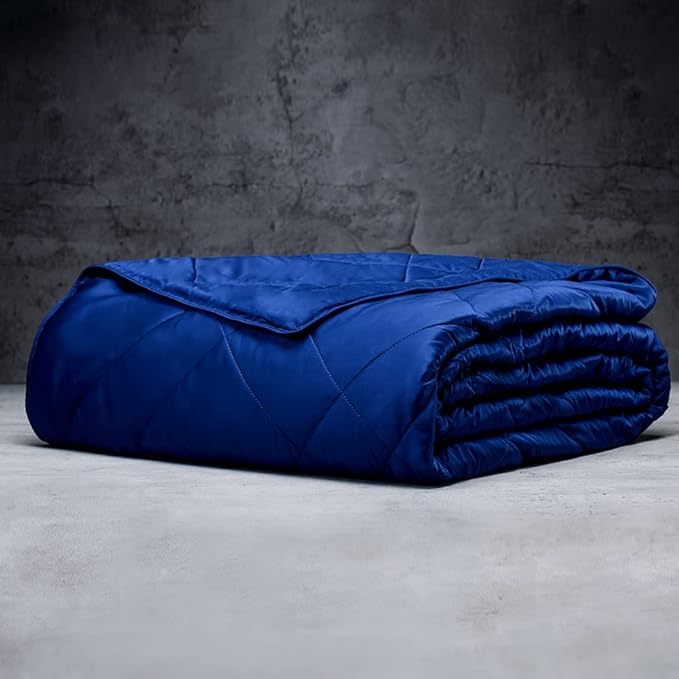LUXOME Lightweight Blanket | 100% Rayon (Viscose) from Bamboo Fabric & Fill | King/Cal King - 98"x92" | Thermal-Regulating | Super Soft | Sapphire-StrideForce Fitness