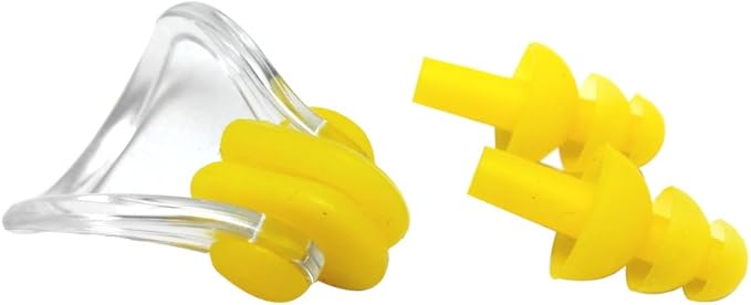 Zooshine 6 Sets Waterproof Silicone Swimming Earplugs Nose Clip Plugs,Ear & Nose Protector Swimming Sets Box Package-StrideForce Fitness