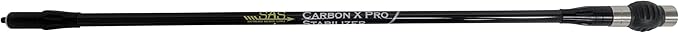 SAS Carbon X Pro Bow Stabilizer Main Bar for Compound Bows with Dampener and Weights Ultra Lightweight 27in 30in-StrideForce Fitness
