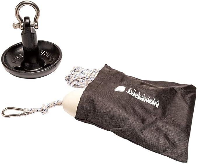 Newport Premium 15lb Mushroom Anchor Kit w/Bag, Rope, Buoy, & Stainless Hardware-StrideForce Fitness